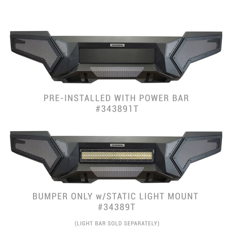 Go Rhino Element Front Bumper with Fixed Light Bar Mount Model 34389T - Image 7