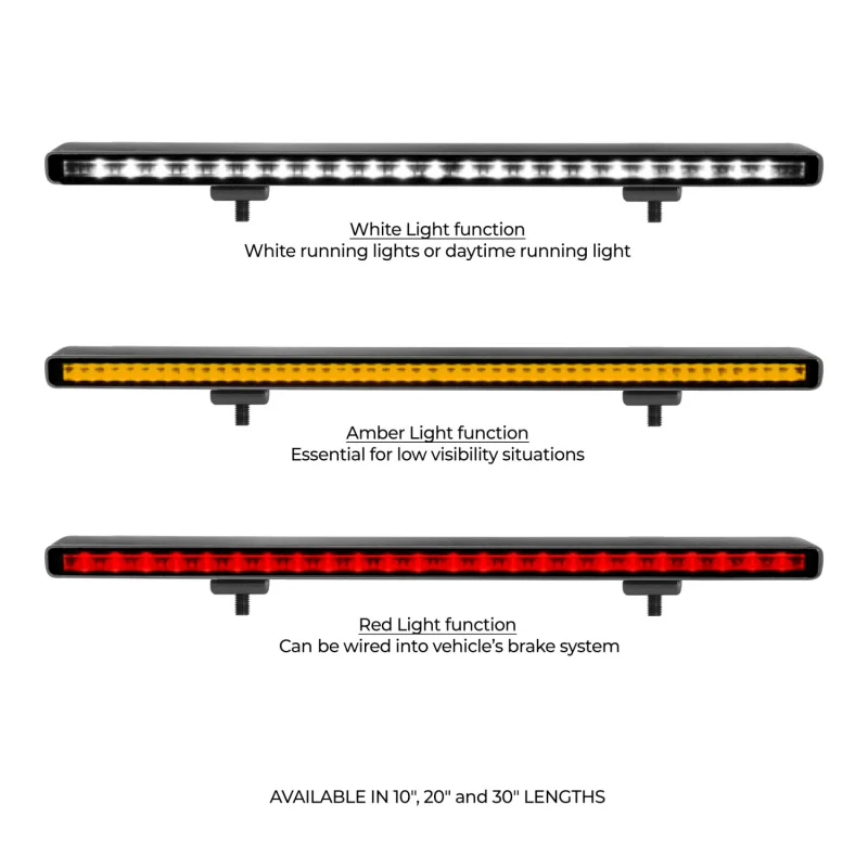 Go Rhino Flash Series 30" Multi-Function Slim LED Light Bar White/Amber/Red Model 750003014CBS - Image 5