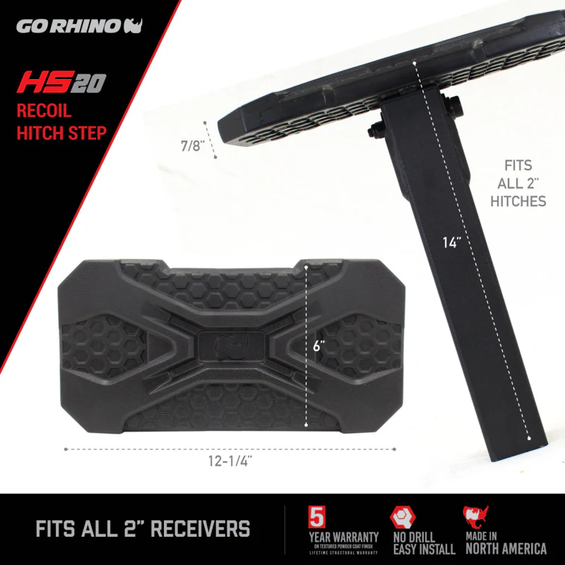 Go Rhino HS-20 Recoil Hitch Step Model HS2012T - Image 5