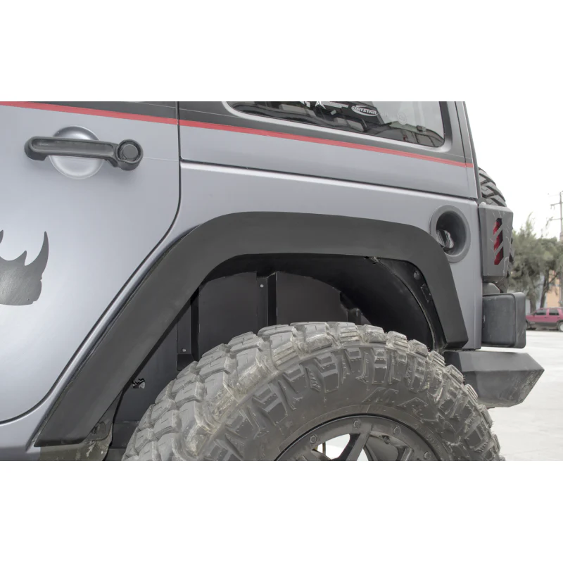 Go Rhino Inner Fender Liners for wheel wells Rear pair for Jeep Wrangler JK Model 702002T - Image 2