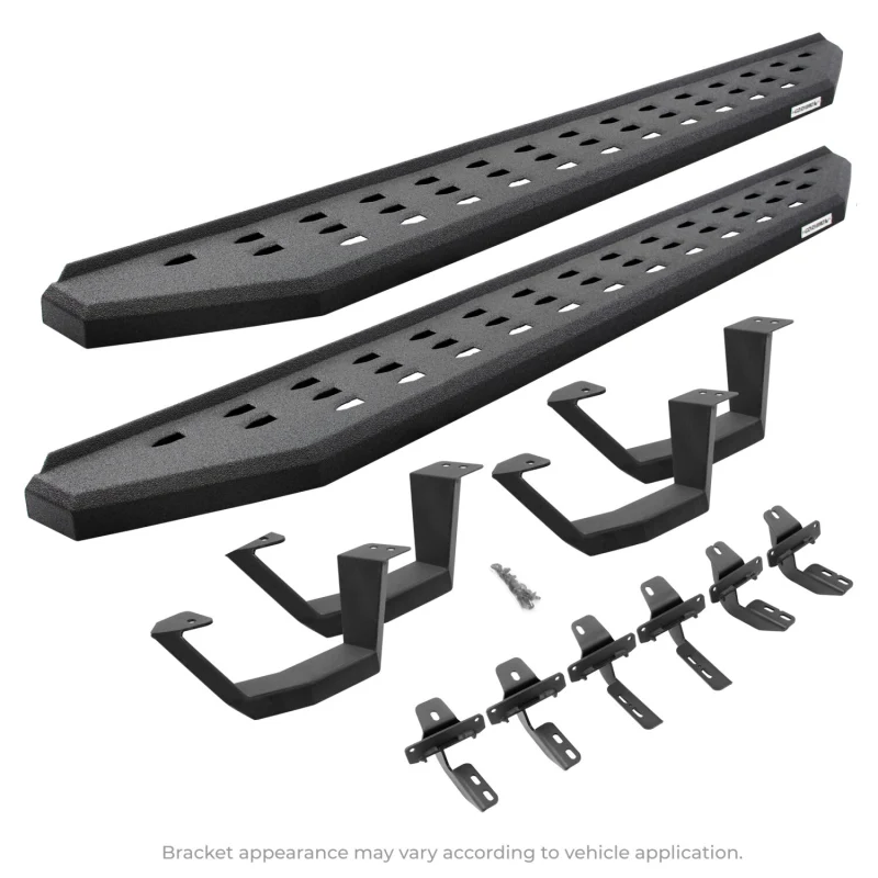 Go Rhino RB20 Running Boards with Mounting Brackets With 2 Pairs Drop Steps Kit Model 6941508720PC