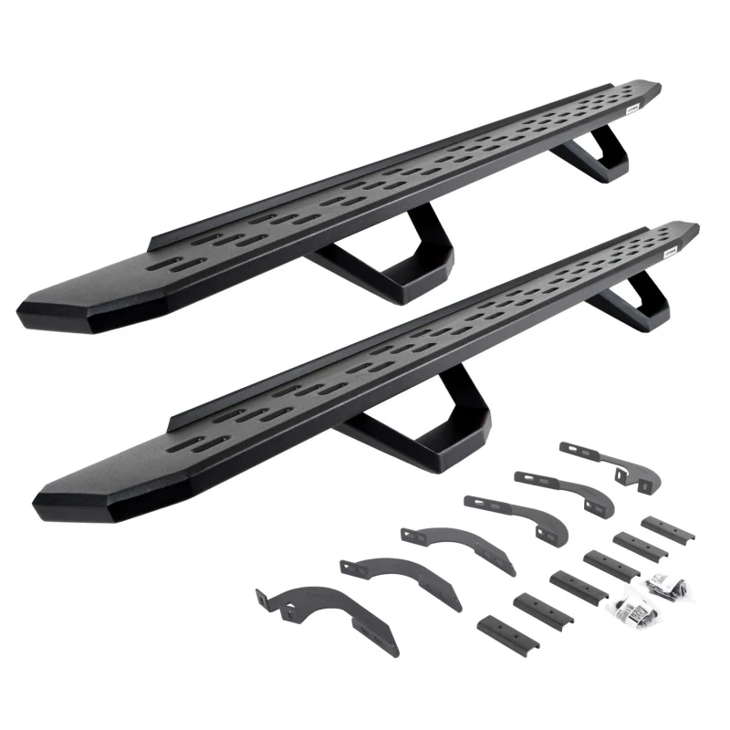 Go Rhino RB30 Running Boards With Mounting Brackets, 2 Pairs Drop Steps Kit Double Cab Only Model 6964298720PC