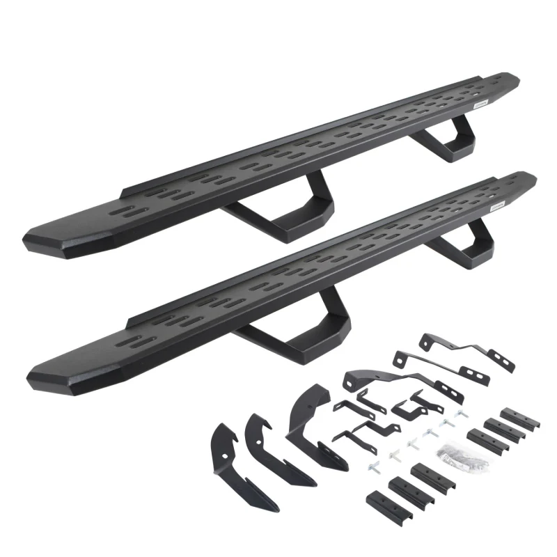 Go Rhino RB30 Running Boards with Mounting Brackets With 2 Pairs Drop Steps Kit Model 6960428020PC