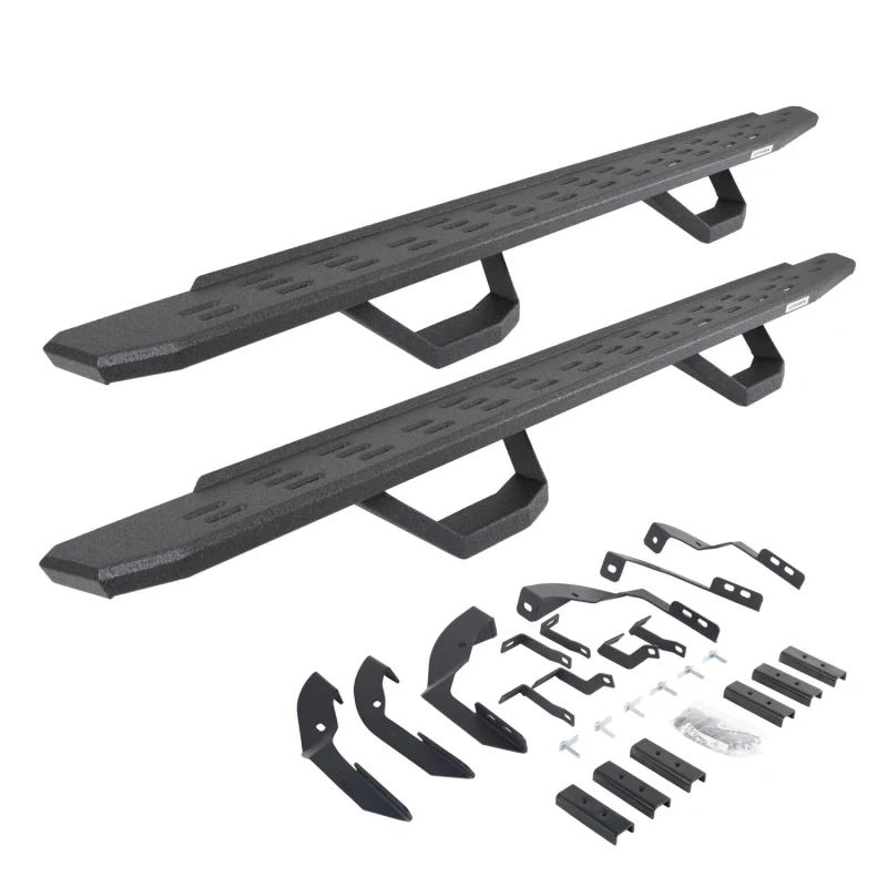 Go Rhino RB30 Running Boards with Mounting Brackets With 2 Pairs Drop Steps Kit Model 6960428020T