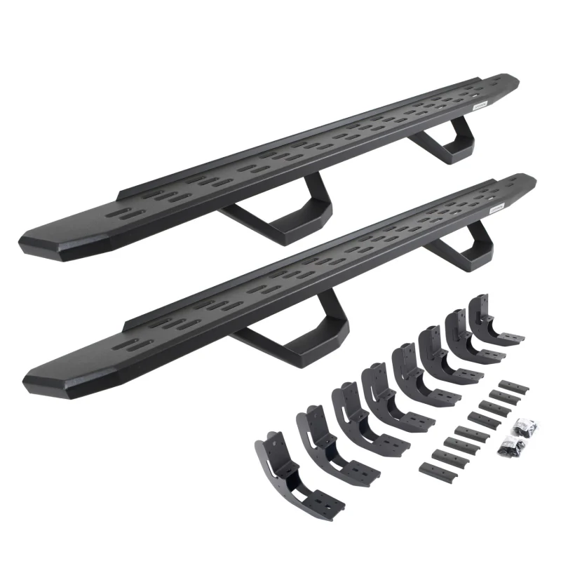 Go Rhino RB30 Running Boards with Mounting Brackets With 2 Pairs Drop Steps Kit Model 6960488020PC