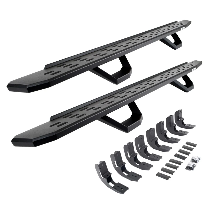 Go Rhino RB30 Running Boards with Mounting Brackets With 2 Pairs Drop Steps Kit Model 6960488720PC