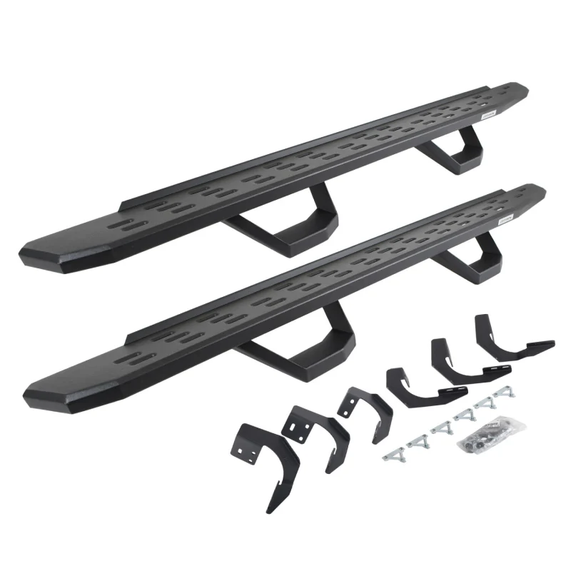 Go Rhino RB30 Running Boards with Mounting Brackets With 2 Pairs Drop Steps Kit Model 6962998020PC