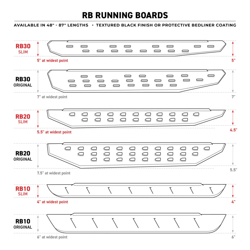 Go Rhino RB30 Running Boards with Mounting Brackets With 2 Pairs Drop Steps Kit Model 6964256820T - Image 2