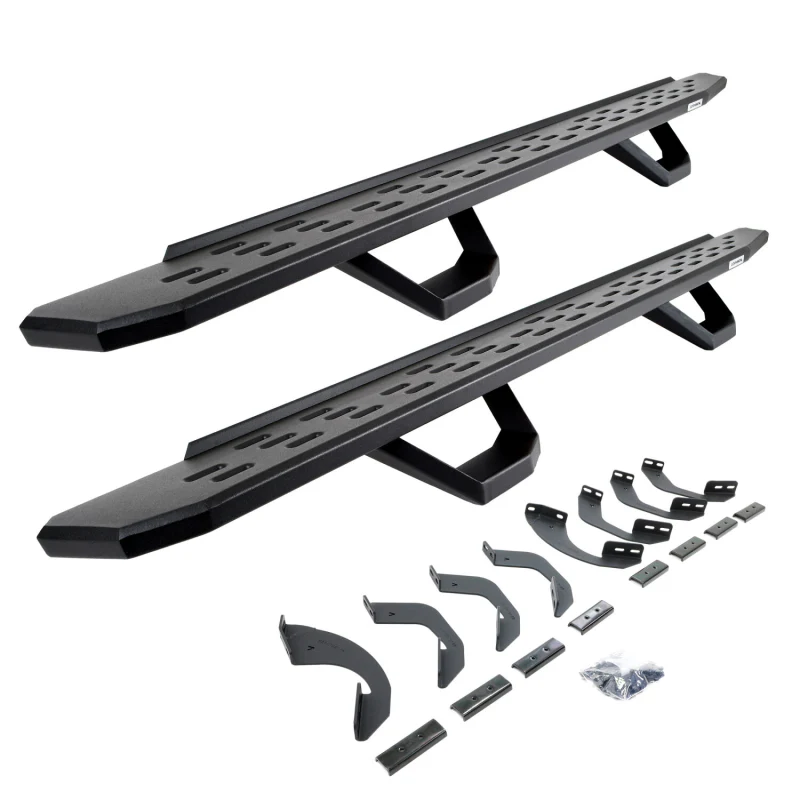 Go Rhino RB30 Running Boards with Mounting Brackets With 2 Pairs Drop Steps Kit Model 6964368720PC