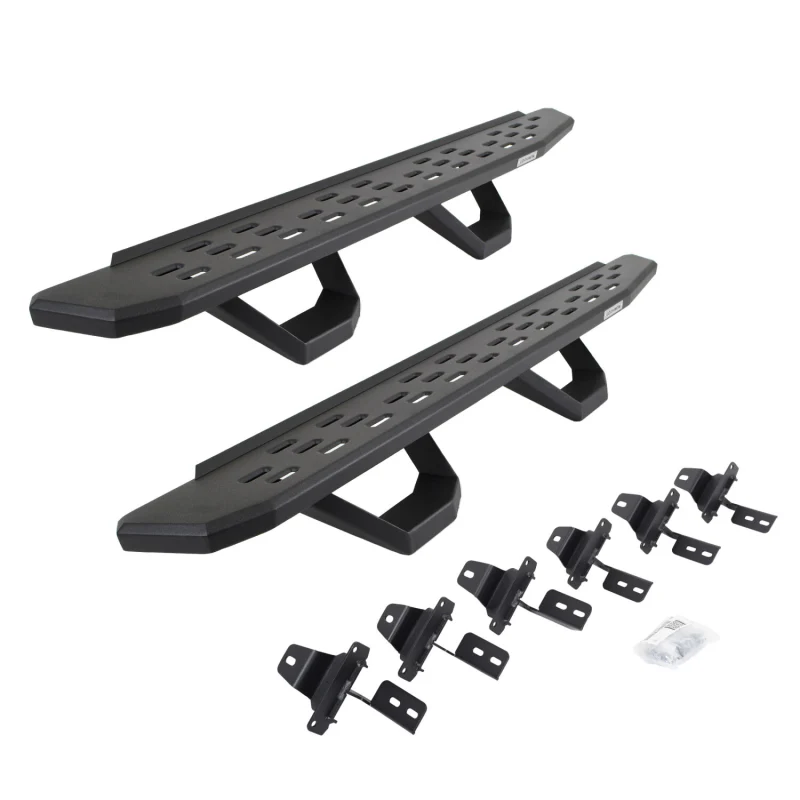 Go Rhino RB30 Running Boards with Mounting Brackets With 2 Pairs Drop Steps Kit Model 6965056820PC