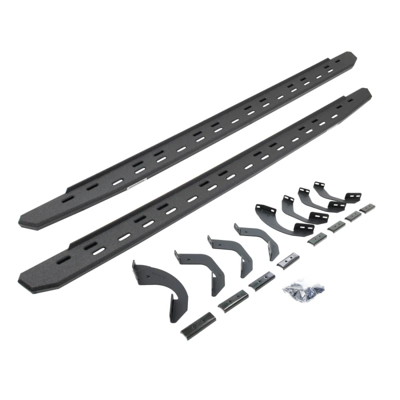 Go Rhino RB30 Slim Line Running Boards with Brackets Kit Crew Max Only Model 69643687ST