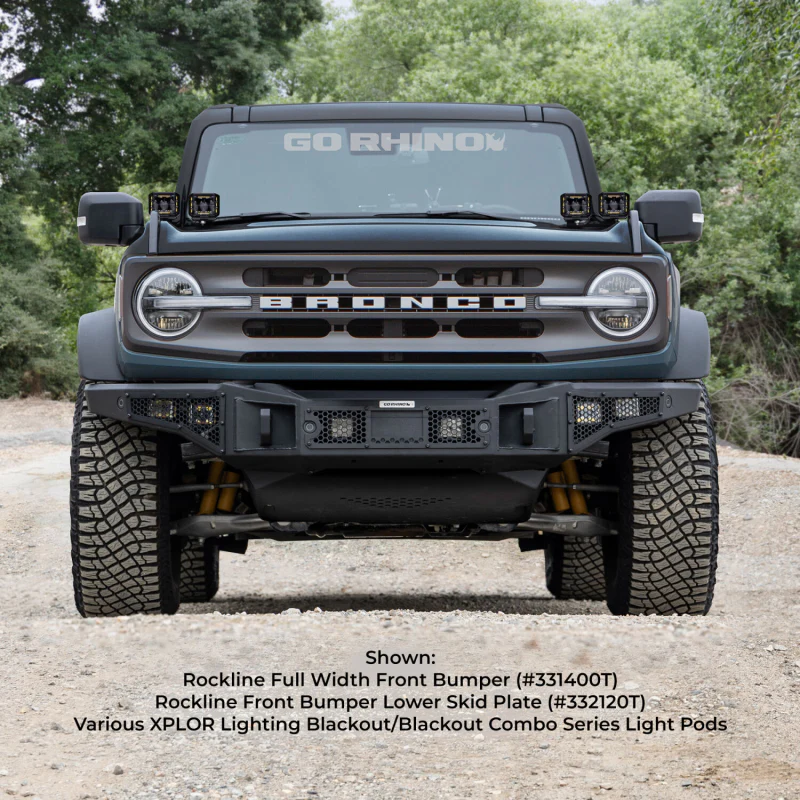 Go Rhino Rockline Front Bumper Lower Skid Plate For Ford Bronco Model 332120T - Image 5