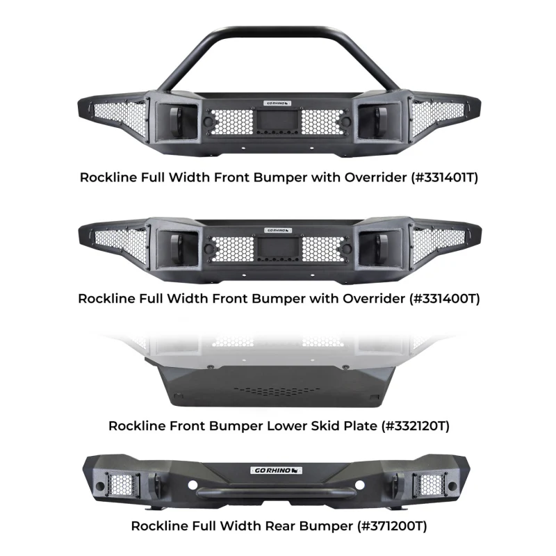 Go Rhino Rockline Rear Full Width Bumper for Ford Bronco Model 371400T - Image 8