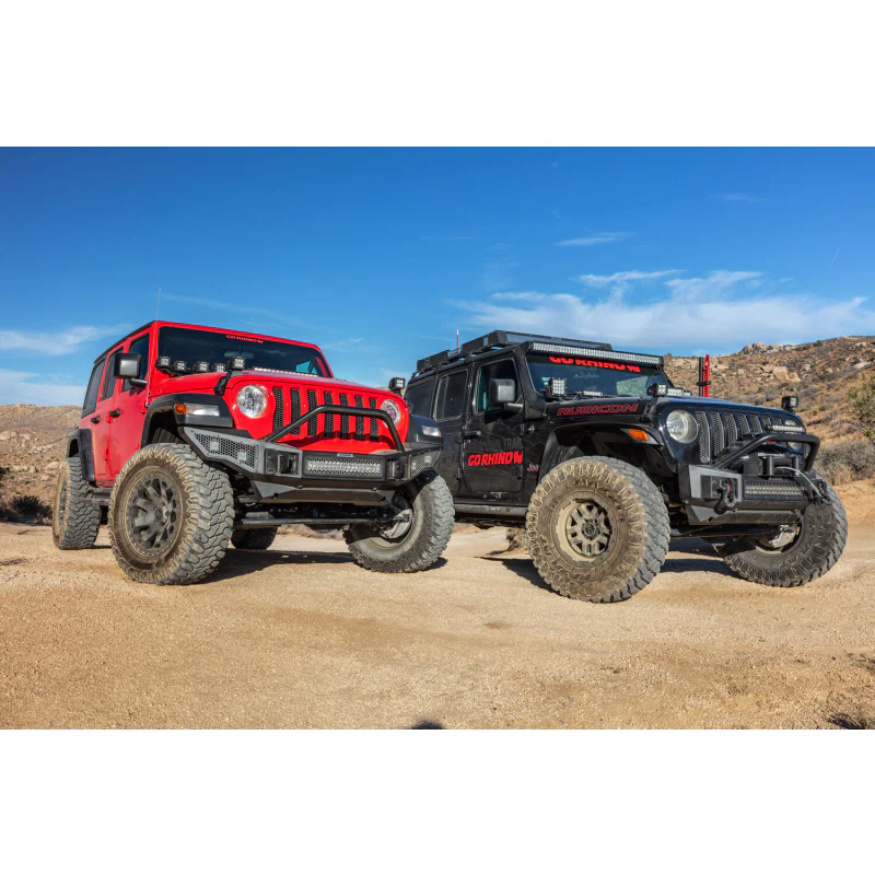 Go Rhino Rockline Winch-Ready Full Width Bumper With Overrider For Jeep Model 331201T - Image 9