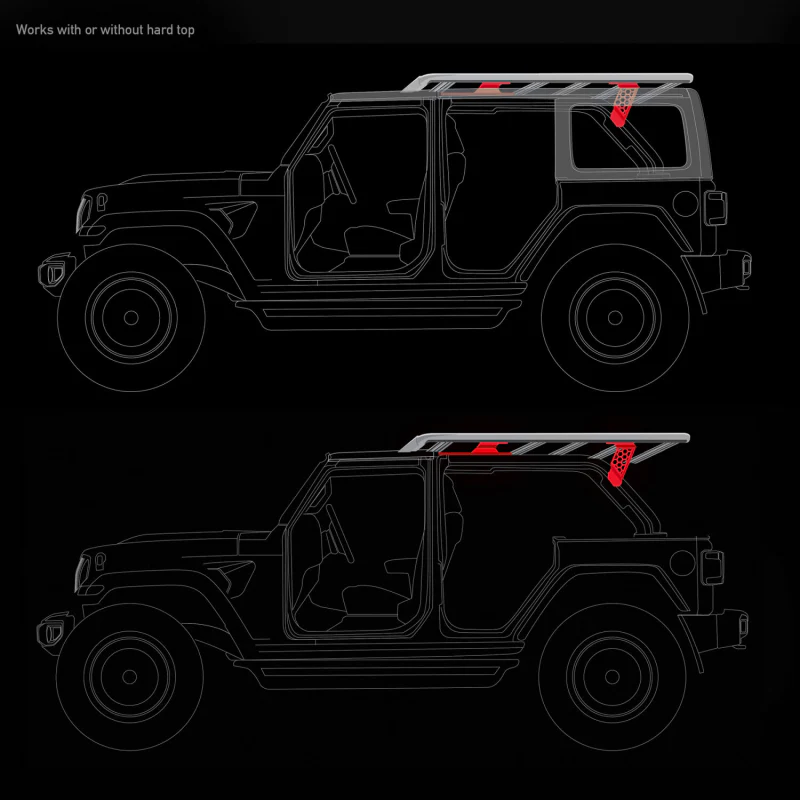 Go Rhino SRM Roll Bar Mounting Kit Jeep JLU Mount Model 5910012T - Image 8