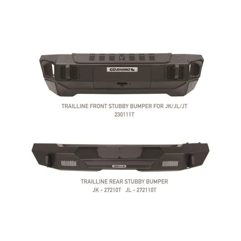 Go Rhino Trailline Winch Ready Front Stubby Bumper For Jeep Model 230111T - Image 13