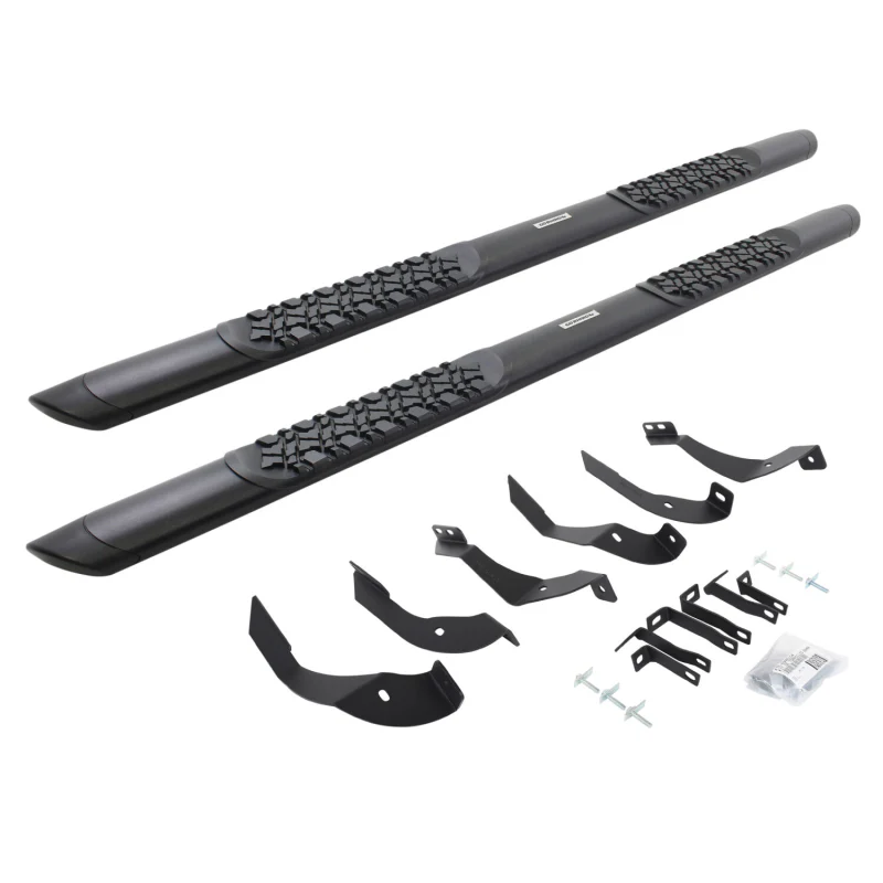 Go Rhino V-Series V3 Aluminum Step Nerf Bars and Mounting Brackets Kit Textured Black Model V3405187T