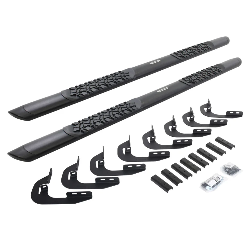 Go Rhino V-Series V3 Aluminum Step Nerf Bars and Mounting Brackets Kit Textured Black Model V3405880T