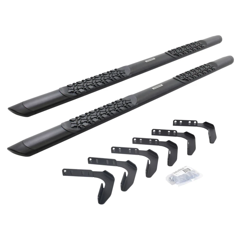 Go Rhino V-Series V3 Aluminum Step Nerf Bars and Mounting Brackets Kit Textured Black Model V3417680T