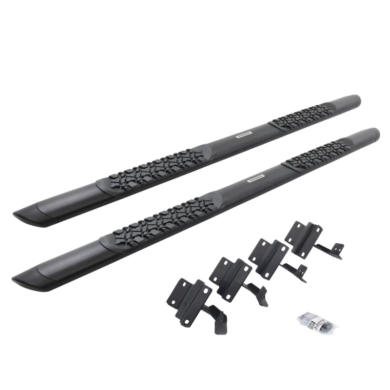 Go Rhino V-Series V3 Aluminum Step Nerf Bars and Mounting Brackets Kit Textured Black Model V3417780T