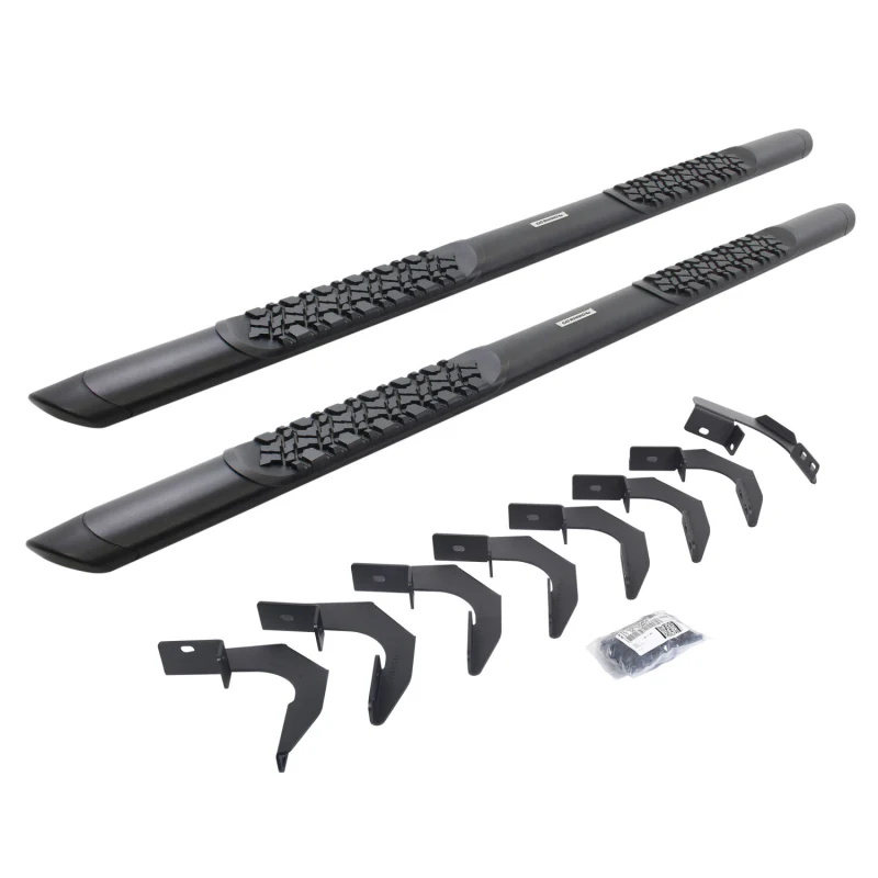 Go Rhino V-Series V3 Aluminum Step Nerf Bars and Mounting Brackets Kit Textured Black Model V3423580T