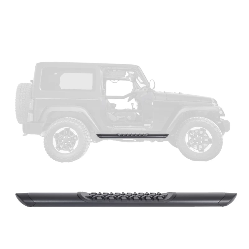 Go Rhino V-Series V3 Aluminum Step Nerf Bars and Mounting Brackets Kit Textured Black Model V3492652T - Image 7