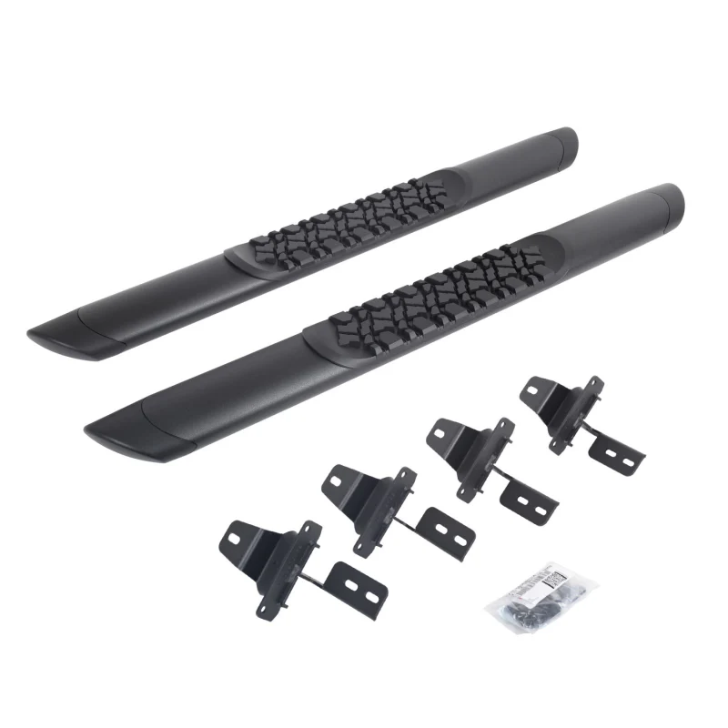 Go Rhino V-Series V3 Aluminum Step Nerf Bars and Mounting Brackets Kit Textured Black Model V3492752T - Image 2