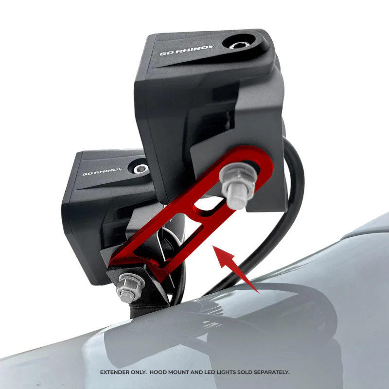 Go Rhino XE Hood Hinge Cube Light Mounts-Dogbone Bracket -Fits 2x2 or 3x3 LED Light Cubes Model 732400T - Image 3