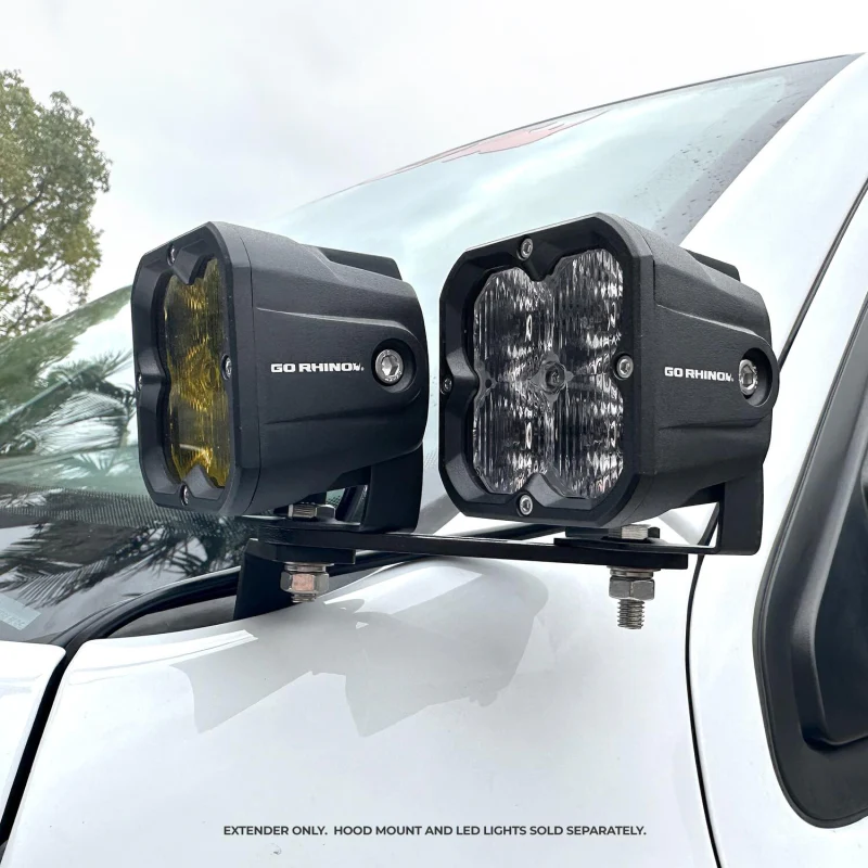 Go Rhino XE Hood Hinge Cube Light Mounts-Dogbone Bracket -Fits 2x2 or 3x3 LED Light Cubes Model 732400T - Image 6