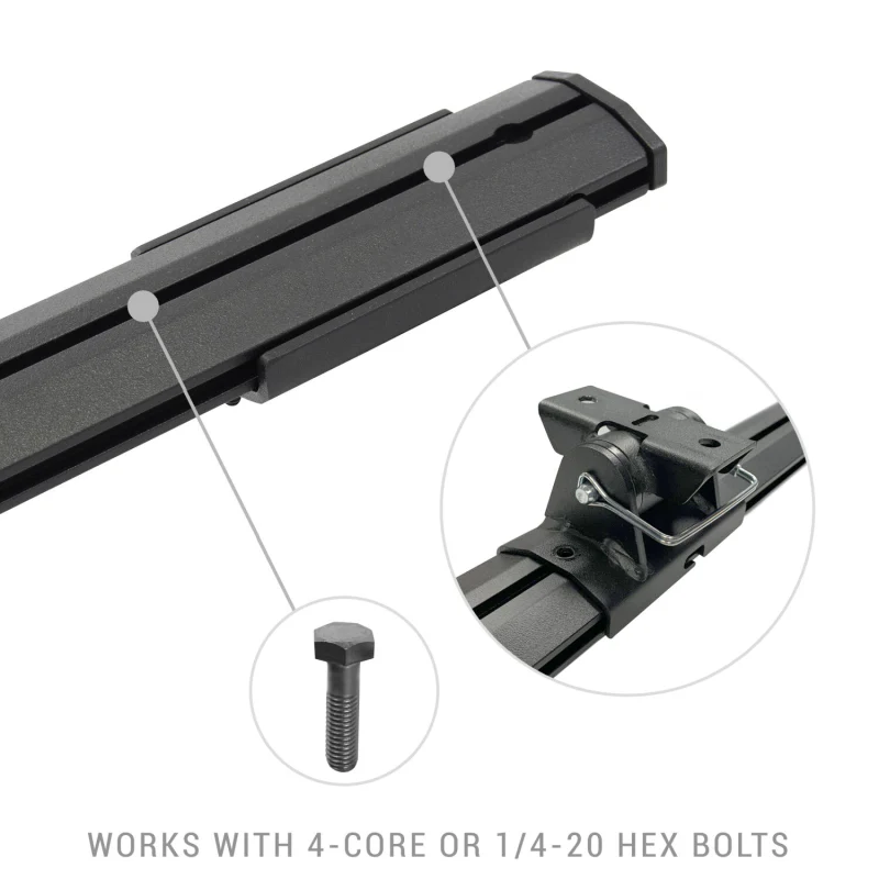 Go Rhino XRS Cross Bars  Bed Rail Kit for Full/Mid Sized Trucks W/Tonneau Cover T-Tracks Model 5935015T - Image 9