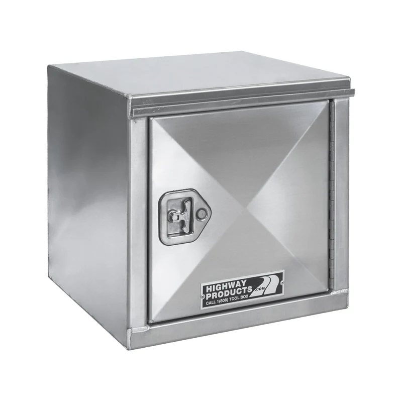 Highway Product 24 X 24 X 24 Underbody Box Smooth Aluminum Left Hand Side Single Barn Door Model 0312-002