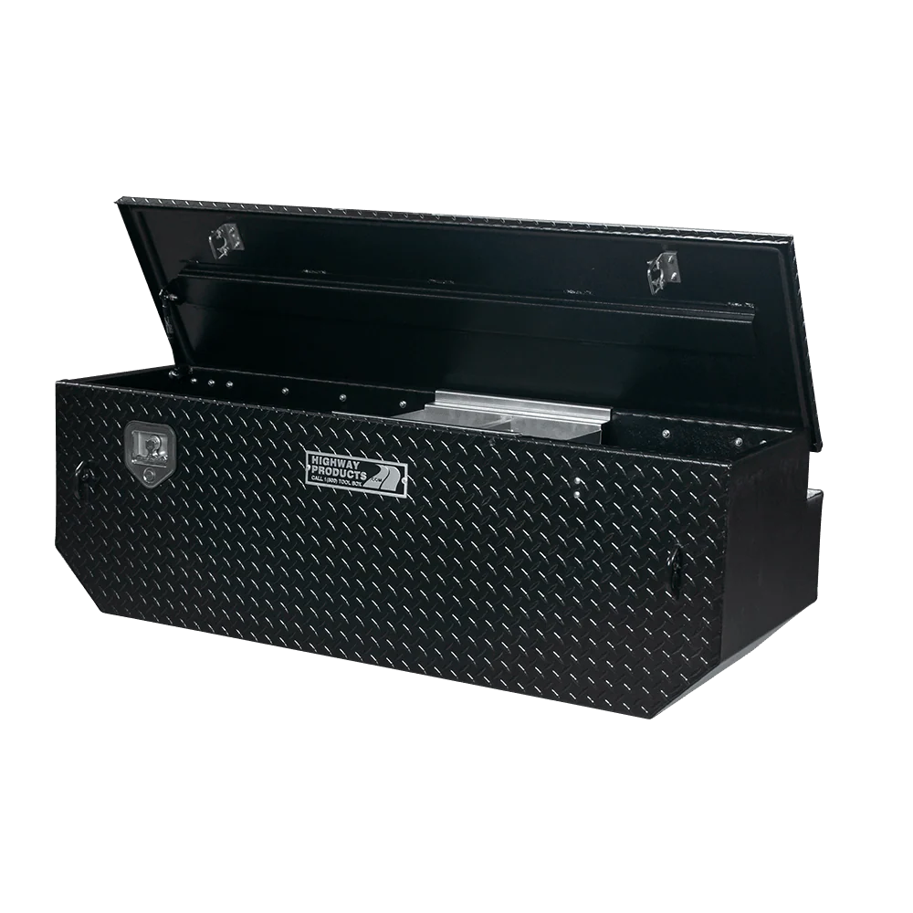 Highway Products 60 X 19.5 X 21 Chest Tool Box With Black Diamond Plate Lid Black Diamond Plate Base 3022-002-BK62