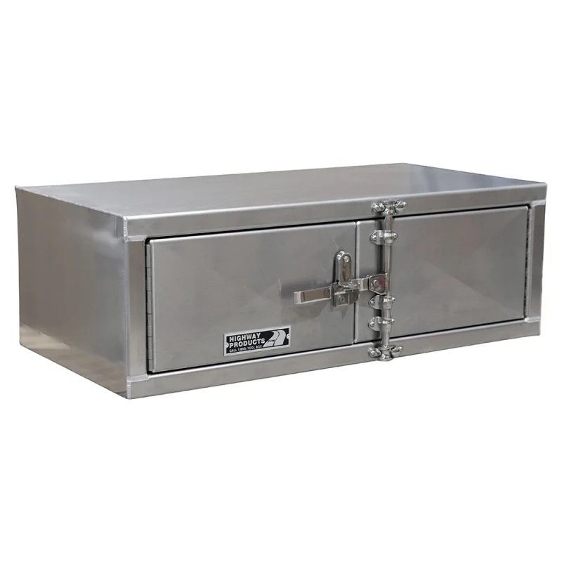 Highway Products 60 X 18 X 24 Underbody Box Smooth Aluminum Double Barn Door With Cam Latch Model 0212-029