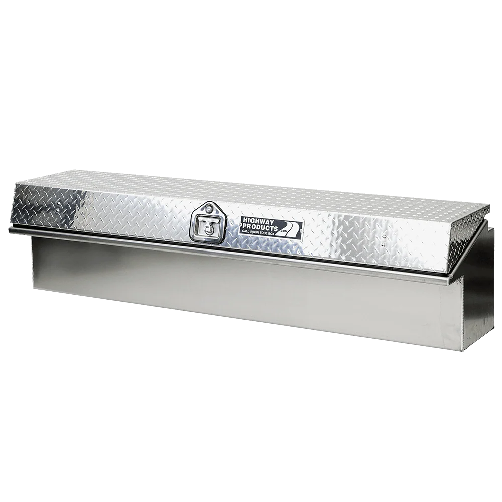 Highway Products 65 X 16 X 16 Side Mount Tool Box With Smooth Aluminum Base Diamond Plate Lid 3712-003