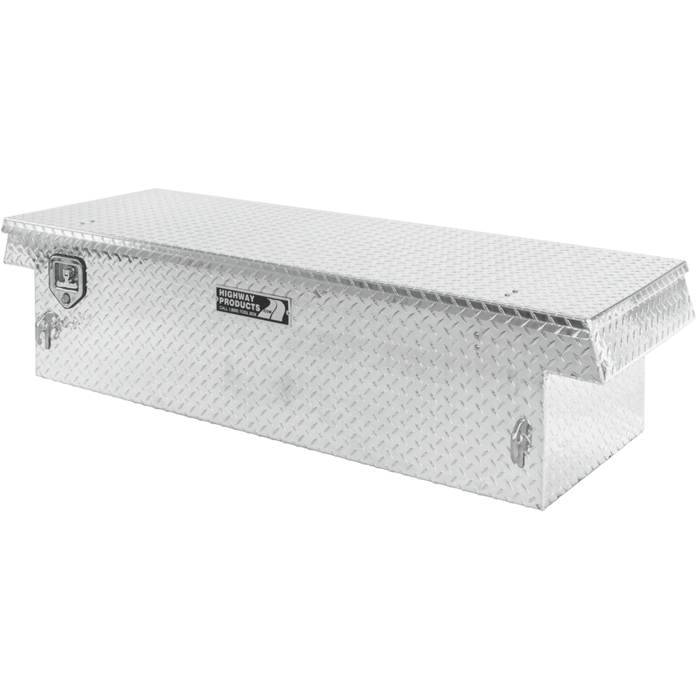 Highway Products 70 X 16 X 20 Crossover Tool Box With Diamond Plate Base Diamond Plate Lid 3222-001