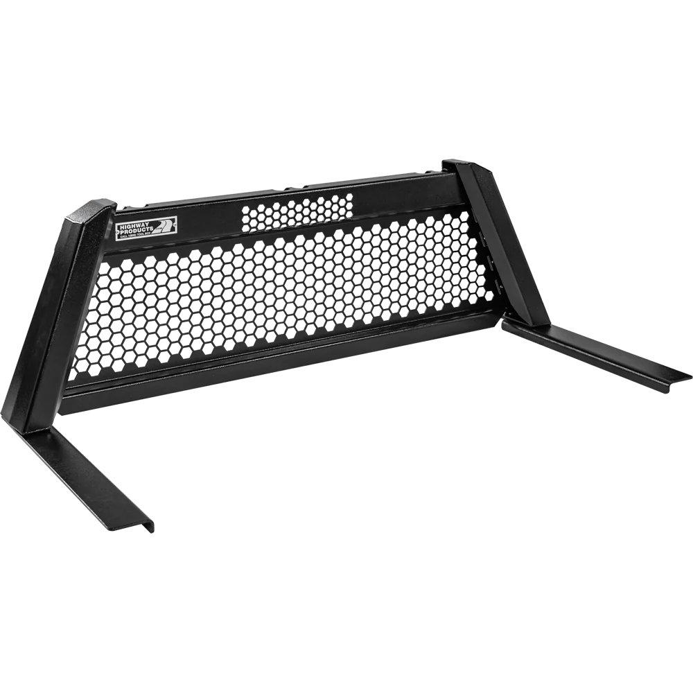 Highway Products Guardian Headache Rack Full Mesh Smooth Black Upright Smooth Black Center Size 1 4011-002-BK62