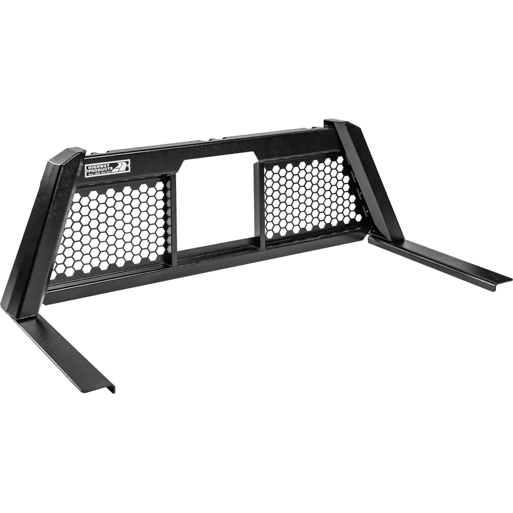 Highway Products Guardian Headache Rack Open Mesh Smooth Black Upright Smooth Black Center Size 5 4011-042-BK62
