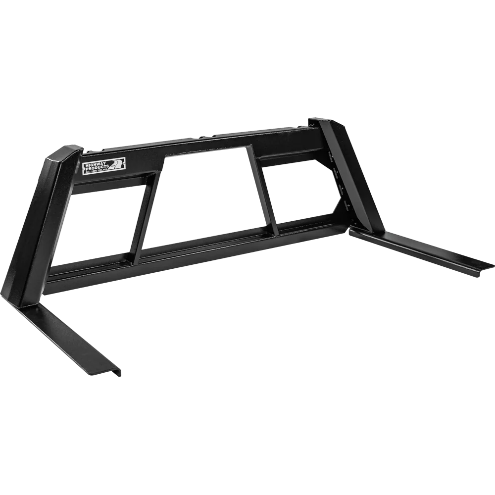 Highway Products Guardian Headache Rack Open Post Smooth Black Upright Smooth Black Center Size 1 4011-034-BK62