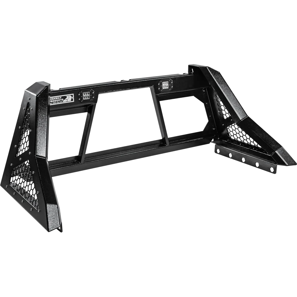 Highway Products Savage Headache Rack Hd Open Post Smooth Black Upright Smooth Black Center Size 2 4011-052-BK62