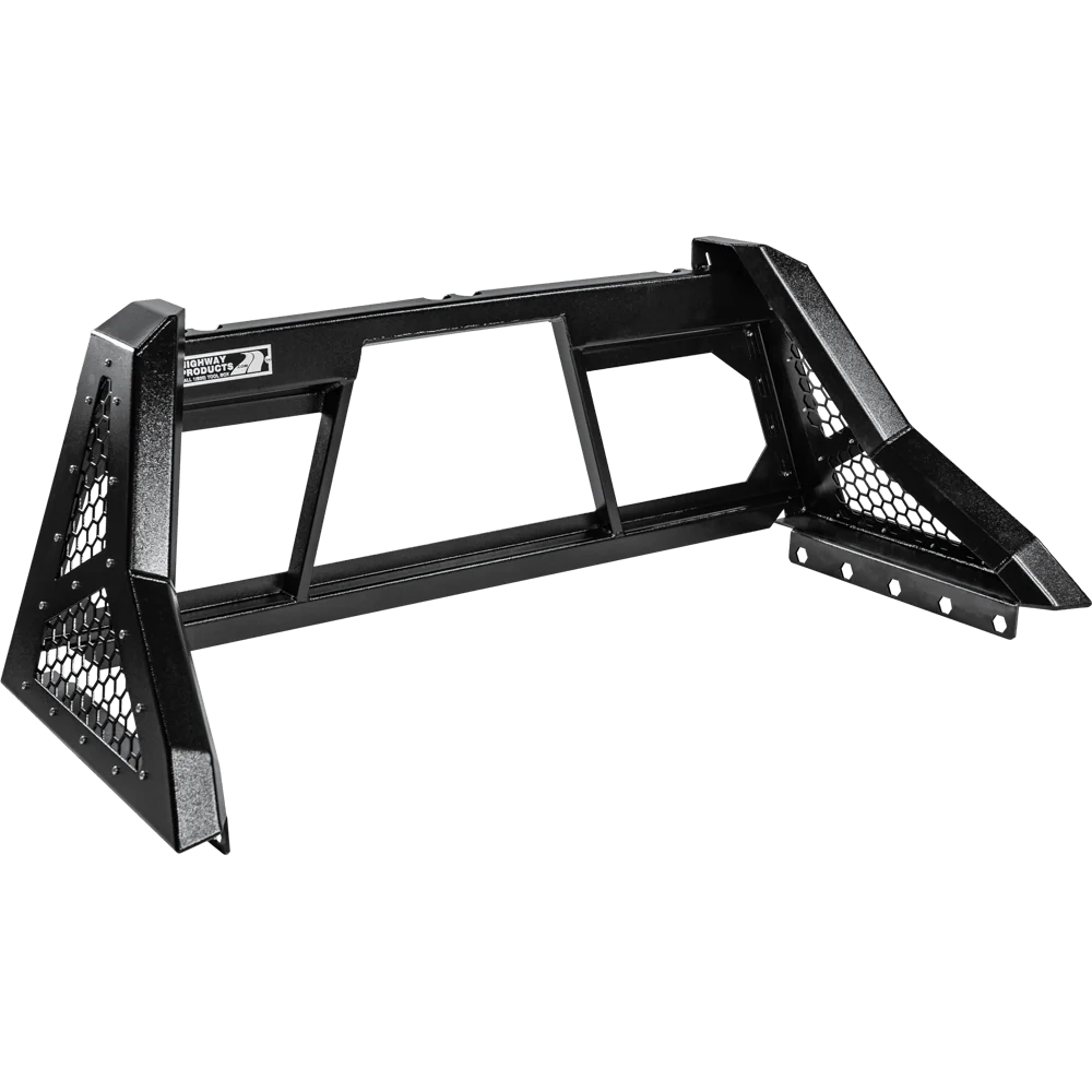 Highway Products Savage Headache Rack Open Post Smooth Black Upright Smooth Black Center Size 4 4011-055-BK62