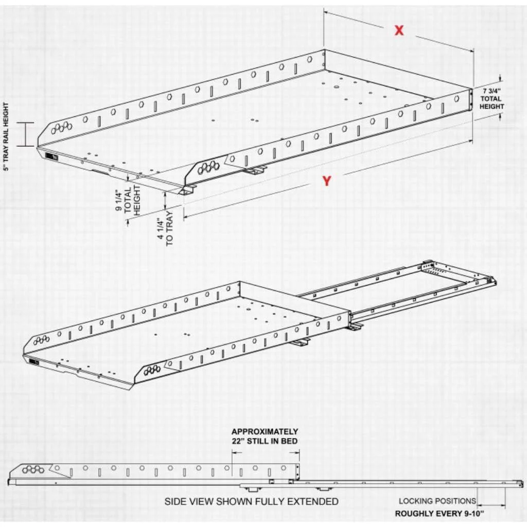 Highway Products 1200 Pound Aluminum Bed Slide For Full Size 6.9' Beds Model # 4312-105 - Image 9