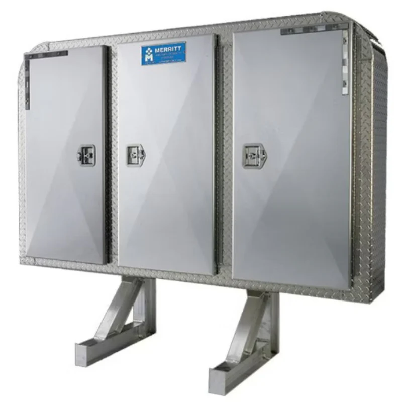 Merritt 68"X76" Dyna-Light Cab Rack Radius Corners Full Three Door Enclosure Polished Aluminum Doors Model 318M-0058