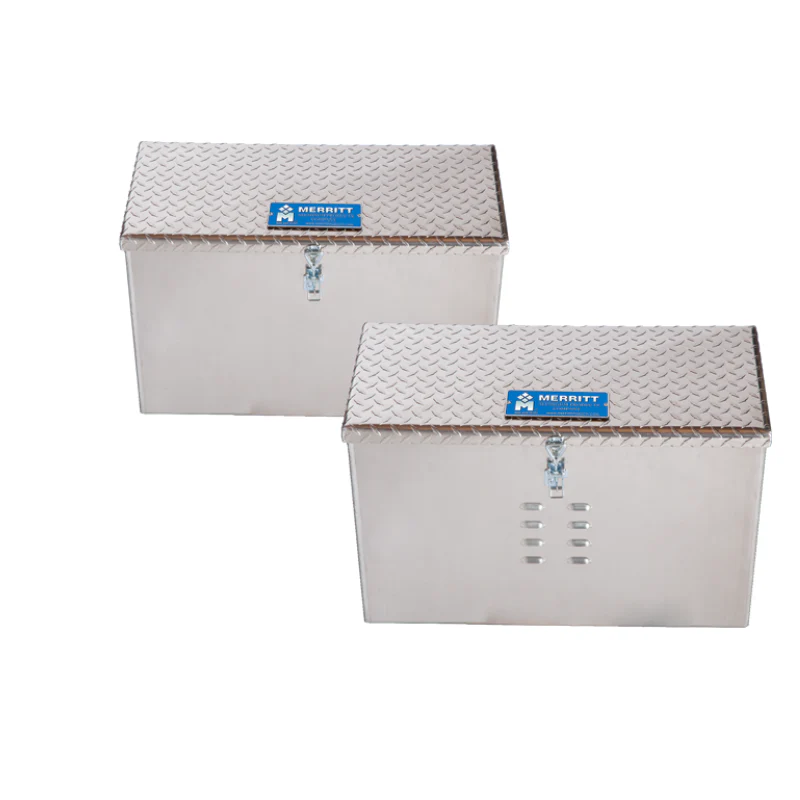 Merritt DEF Storage Box 18 (H) × 28 (D) × 12 (L) In Aluminum with Diamond Plate Door Model 3630 - Image 2