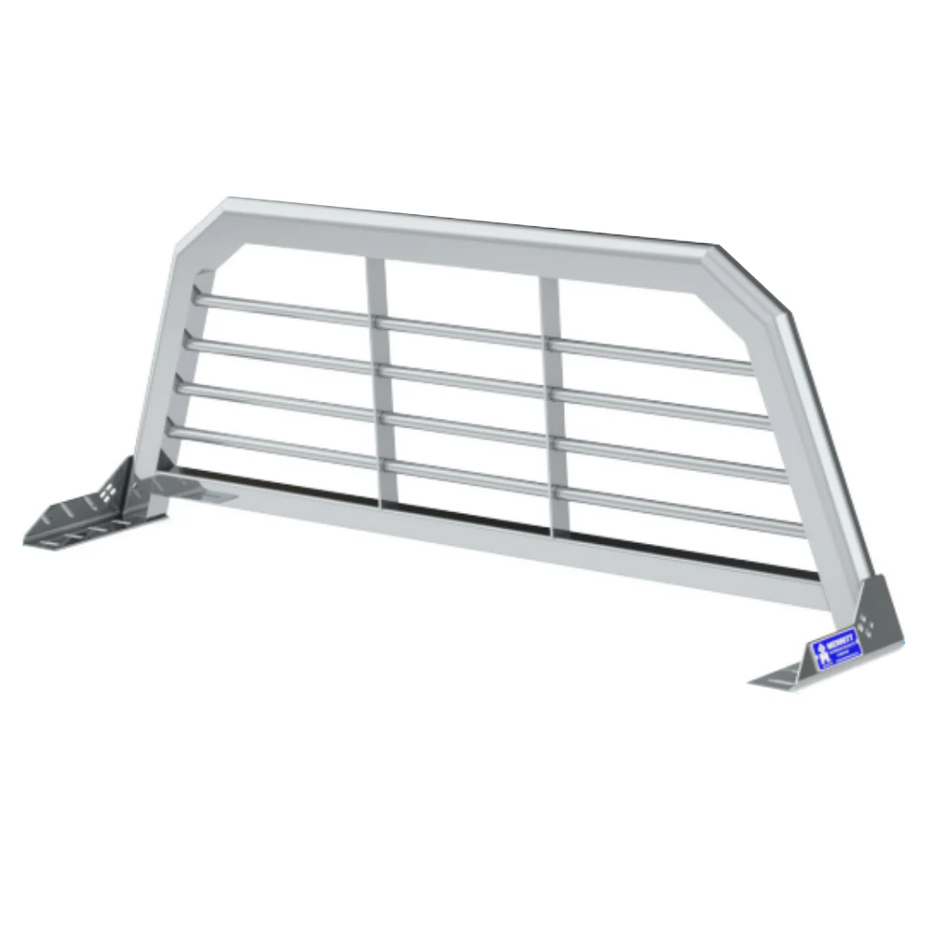 Merritt Gloss Aluminum Aluminum Headache Rack Horizontal Bar Above Cab High Select RAM Ford F-150 Model 720409-132