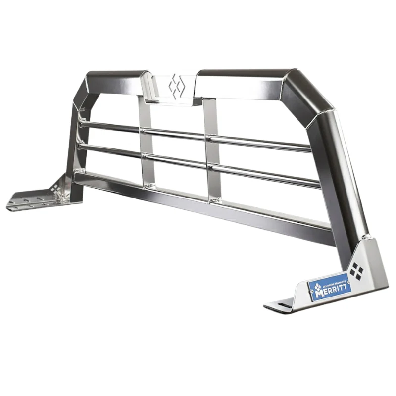 Merritt Headache Rack, Cab High Horizonal Bar, 22" x 70", Gloss Aluminum Model 720232-132