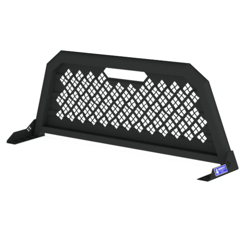 Merritt Satin Black Aluminum Headache Rack Punched Panel Above Cab High Select Ford F-250 F-350 Model 720411-234