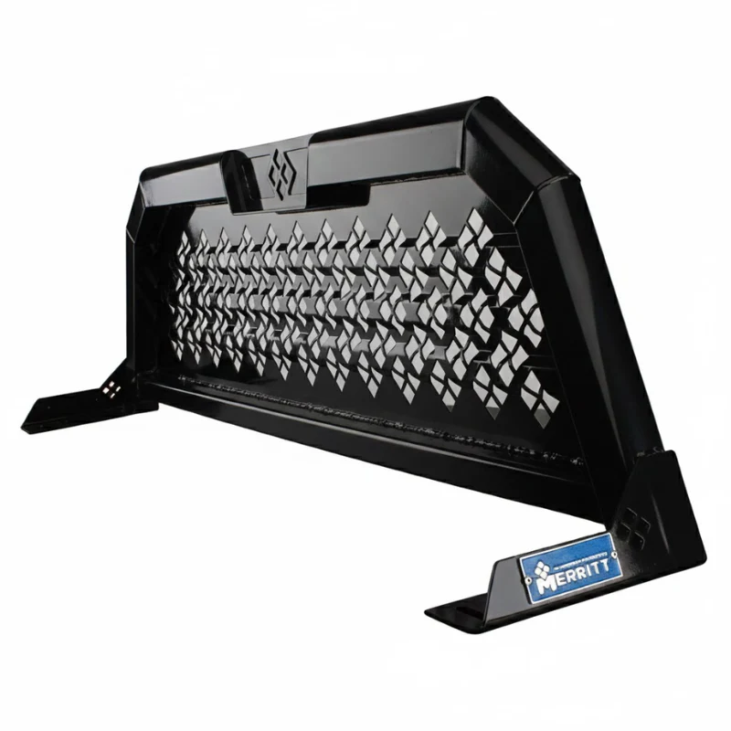 Merritt Satin Black Aluminum Headache Rack Punched Panel Cab High Select RAM Ford F-150 Model 720206-234