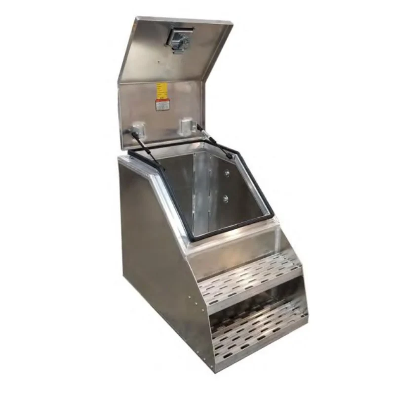 Merritt Top Opening Saddle Box With Step Diamond Plate Door 23.5”H x 28.5”D x 30”W Model 6487