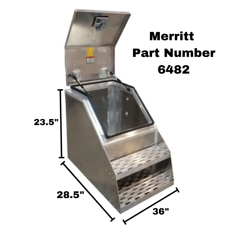 Merritt Top Opening Saddle Box With Step Smooth Aluminum Door 23.5"H x 28.5"D x 36"W Model 6482 - Image 2
