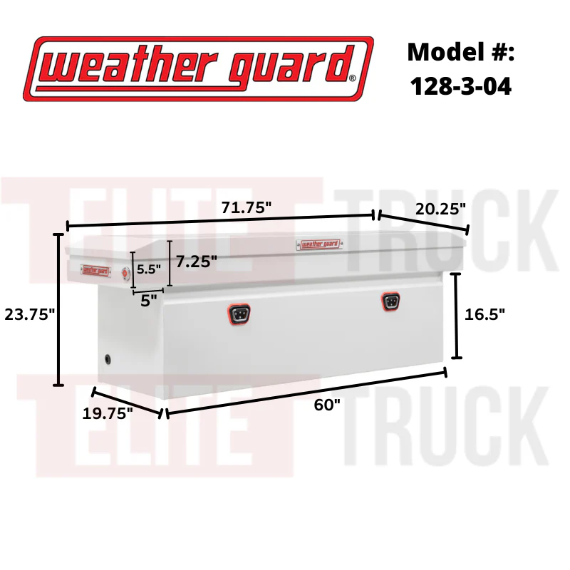 Weather Guard Crossover Tool Box White Steel Full Size Deep Model 128-3-04 - Image 2